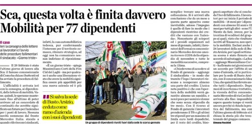 Sca, si salva la sede di Busto Arsizio